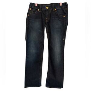 Y2K True Religion Joey Low-Rise Flare Jeans – Dark Wash – Size 30